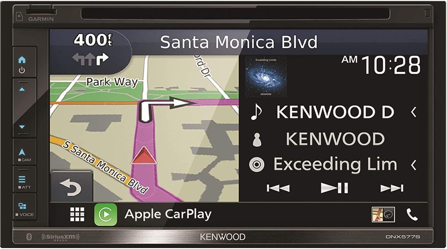 Kenwood DNX577S 6.8" Capacitive Touchscreen DVD Navigation Receiver | Apple CarPlay & Android Auto Compatible | Digital LED Backlit LCD Display