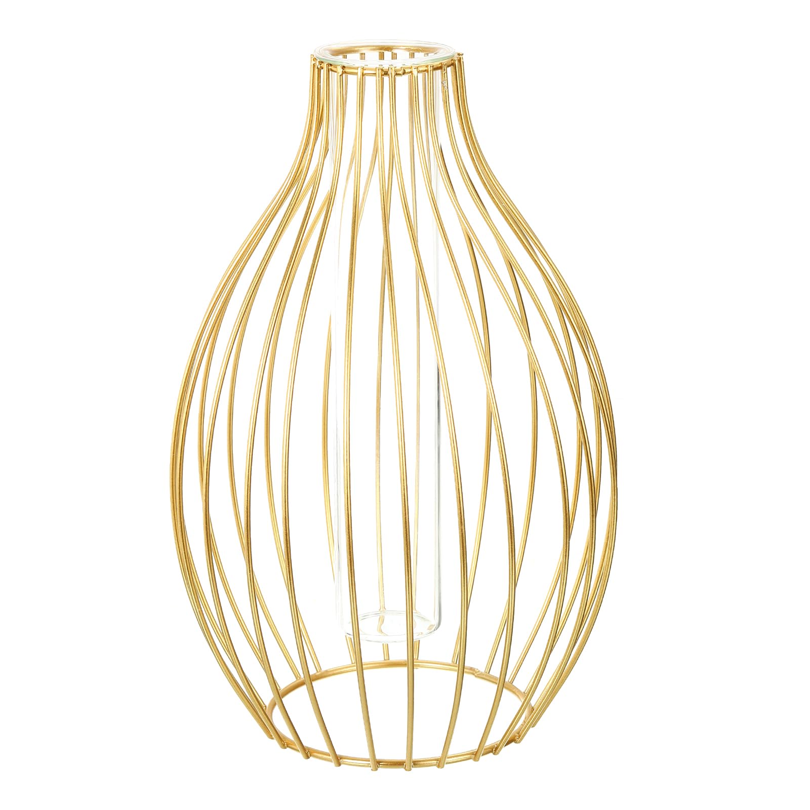Test tube verre fleur vase avec support dore pour centre de table de mariage et fete