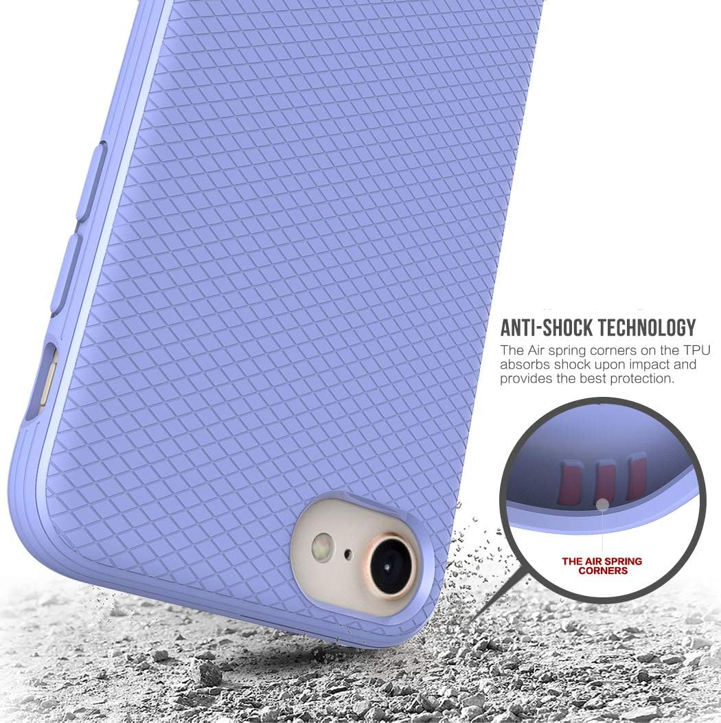 ImpactStrong iPhone SE 2020 Case, iPhone 7/8 Case, Liquid Shield Silicone Rubber Shock-Absorbing Scratch-Resistant Cover for iPhone 7/8 and iPhone SE (2nd Generation) - Purple