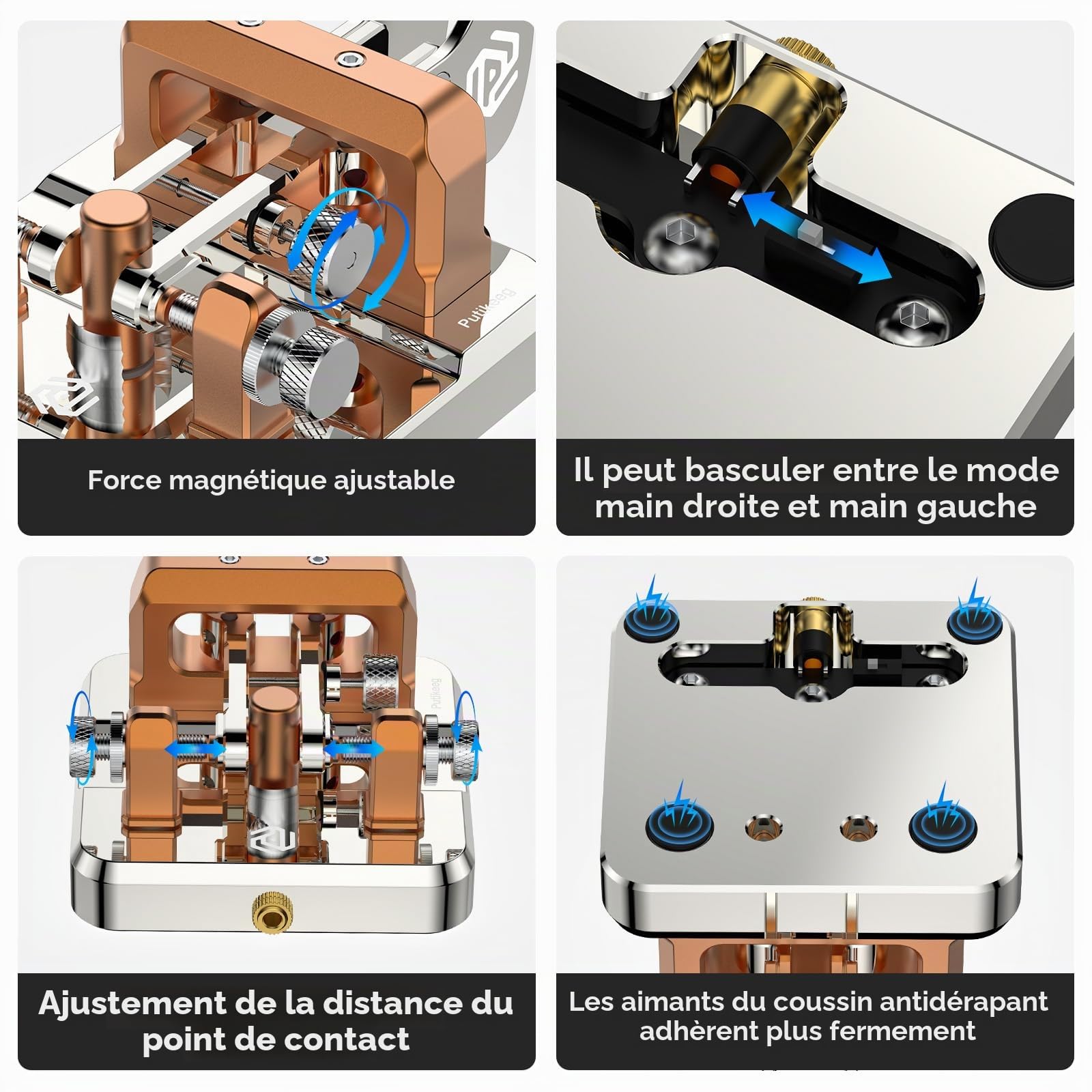 Putikeeg Touche CW Morse, touche télégraphe, bouton radio amateur CW, clavier de code morse, clavier télégramme, émetteur de code morse, touches CW double levier