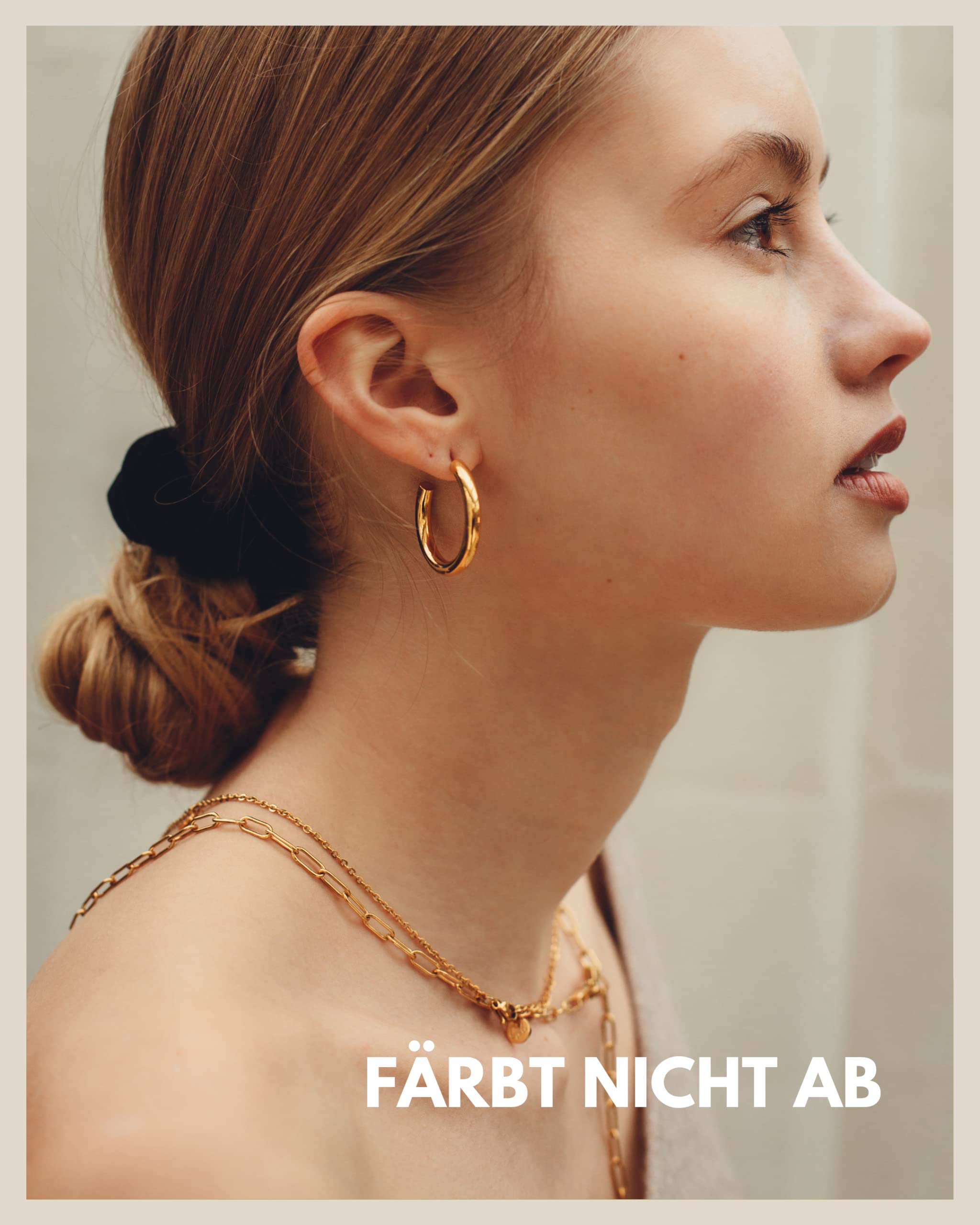 Gliederkette Damen - Wasserfeste Y Kette I Verstellbare Ankerkette aus Edelstahl in Gold - Silber - Rosegold I Filigrane Edelstahl Halskette