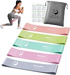 Slim Panda Resistance Bands, Set of 5 Skin-Friendly Resistance Loop Exercise Bands with 5 Strengths for Physical Therapy, Yoga, Pilates, Strength Training, Home Fitness & Gym - Carrying Case Included