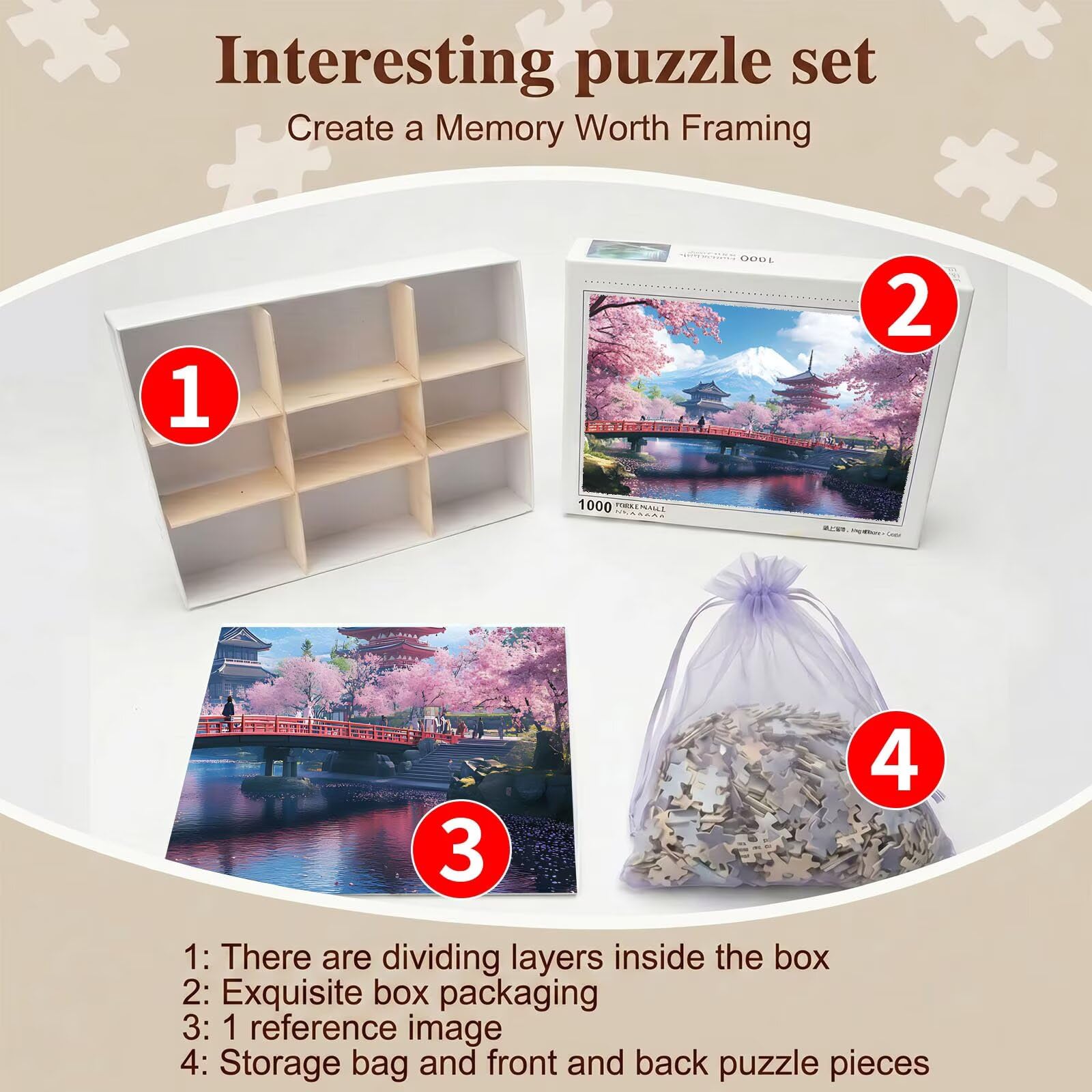 ponte Montagna Puzzle 2000 Pezzi per Adulti, Puzzle in Legno - Collezione Classica con Poster Incluso - Sfida di Concentrazione e Passatempo Antistress, Gioco Educativo per Famiglia, 99 x 70 cm f0-833