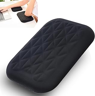 Repose-poignet et coudière ergonomique pour bureau avec mousse à mémoire de forme et base antidérapante, soulage les douleurs au coude (20 * 14cm, noir, 1)