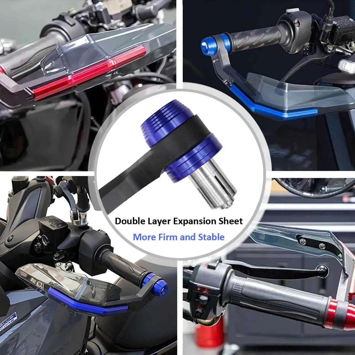 Protège-mains de Guidon de Moto 7/8 Pouces Protecteurs de mains Coupe-vent pour Guidon de moto 22mm Protecteur de Guidon Déflecteur de Vent Bouclier Main Guidon Noir
