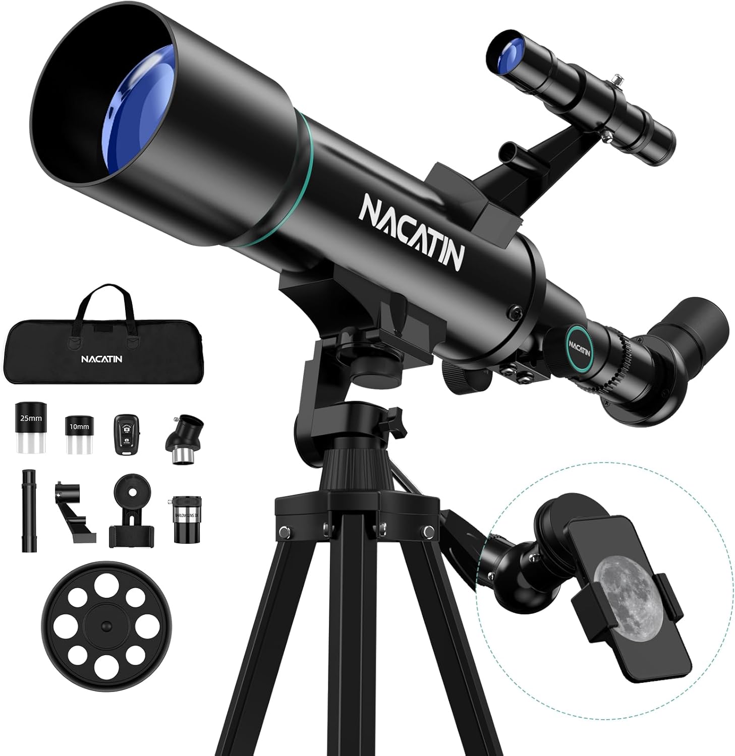 Telescope for Kids Adult Beginners, NACATIN 400/70mm Aperture Childs