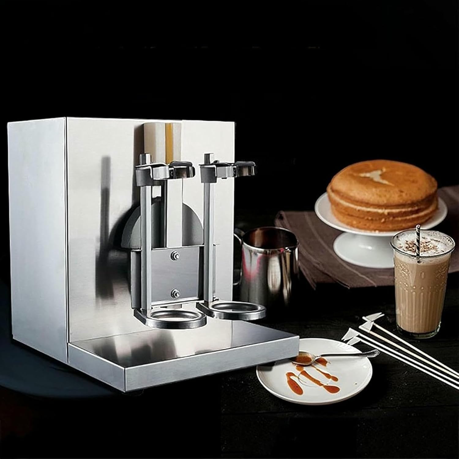 Milk Tea Shaking Machine - Automatic Cocktail Shaker with Adjustable Cup Clamp Height for Even Taste - 4000rpm Speed - Ideal for Wine, Coffee~/