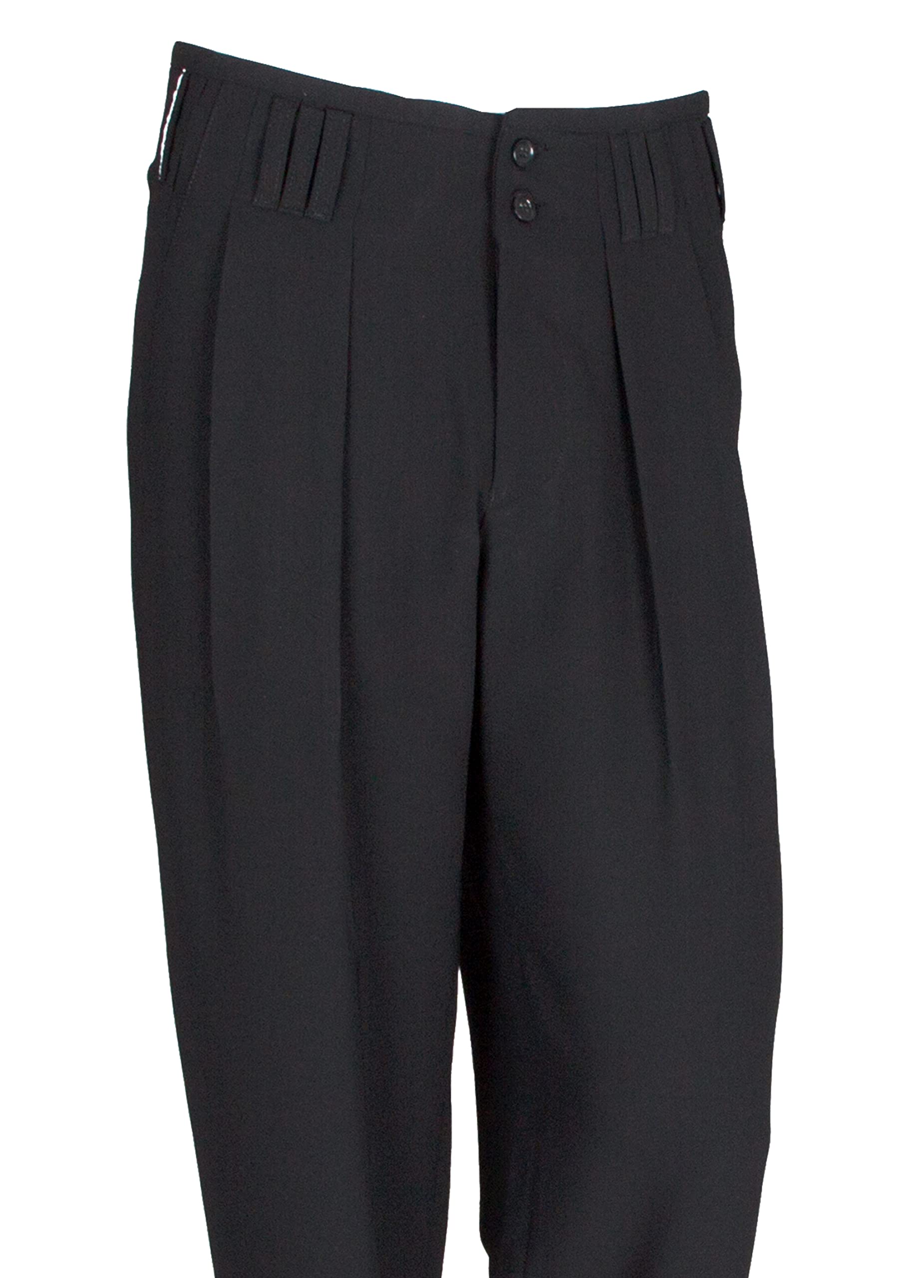 Pantaloni pieghevoli neri in vita stile anni '50 da uomo, perfetti per boogie, danza rockabilly, abbigliamento vintage, ideali per danza da sala, rock'n'roll.