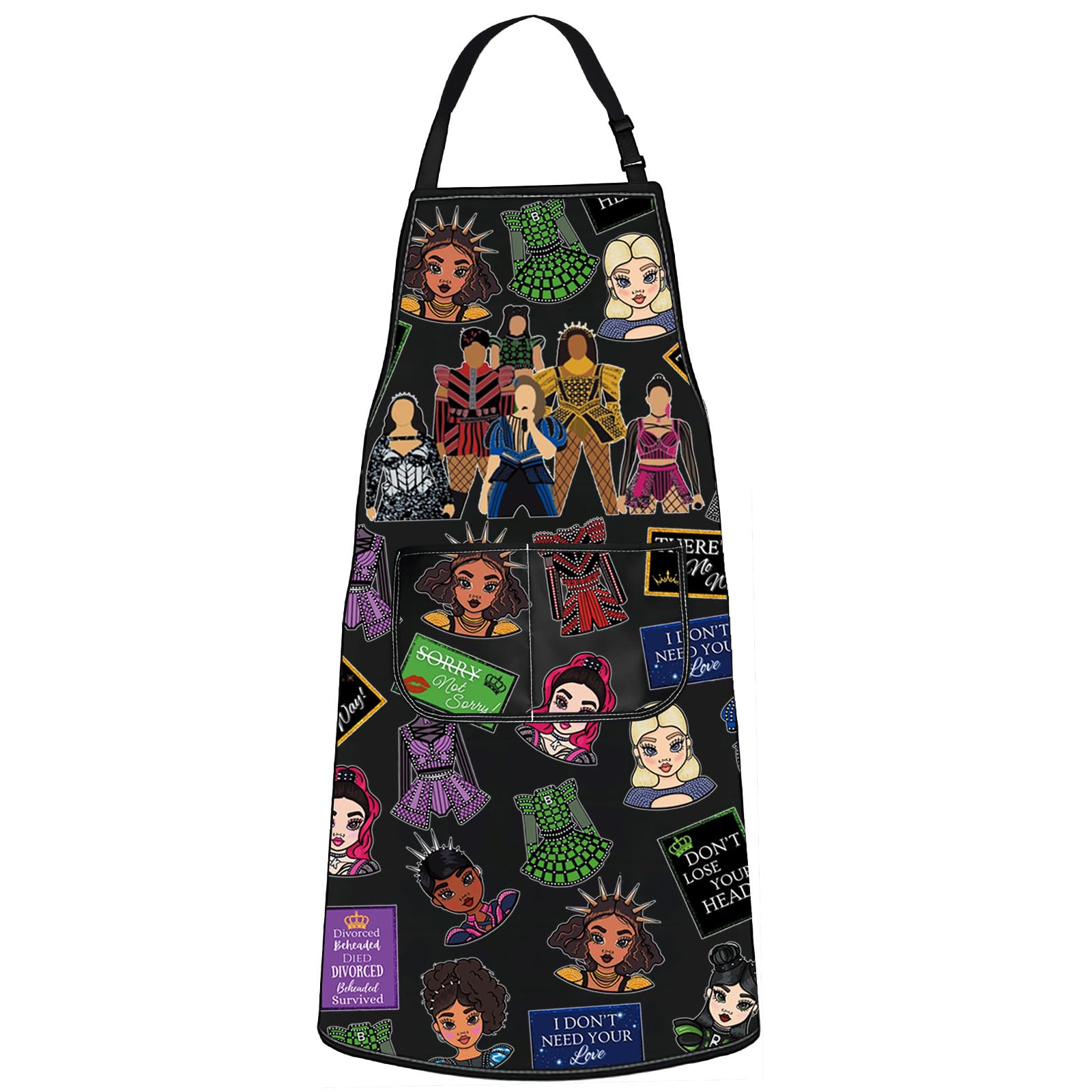 WZMPA Six Queen Kitchen Apron Aragon&Boleyn&Seymour&Cleves&Howard&Parr Fans Gift Six Queen Chef Apron Six Queen Merch, There's No Way Ap, Medium