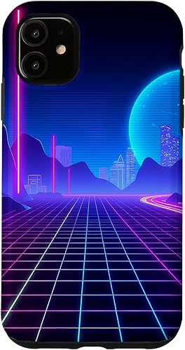 Miniatura 8 de Funda de arte para iPhone 16 Pro Vaporwave Synthwave Retrowave de los años 80 y 90