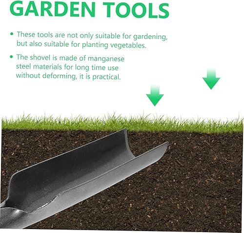 Miniatura 3 de Yardwe Mango de pala de jardín s para jardinería Herramientas de planta Pala de jardín de metal Herramienta de jardinería Palas de jardín para