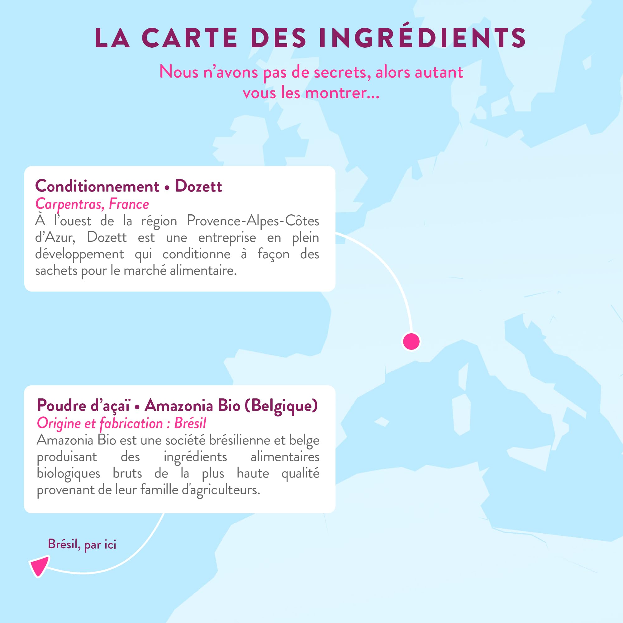 NUTRI & CO Açaï BIO en Poudre 100g - Naturellement Riche en Antioxydants, Vitamine C & Oméga 9 - Issue de l’Agriculture Durable et Équitable en Amazonie - Superaliment Lyophilisée Bio et Vegan