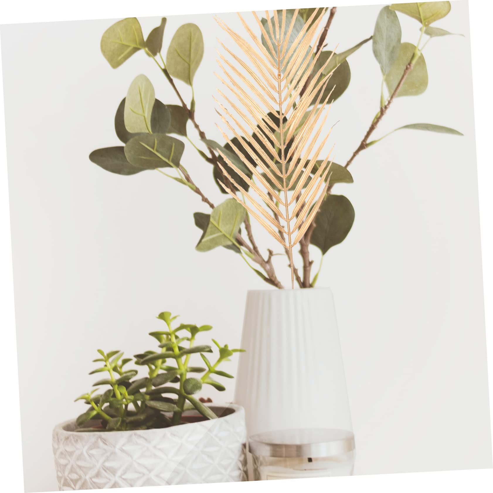 Abaodam 12pezzi Foglie Artificiali Chic Per Decorazione Piante Finta Realistica Per Matrimonio Giardino e Casa Per Fotografia e Eventi Decorativi