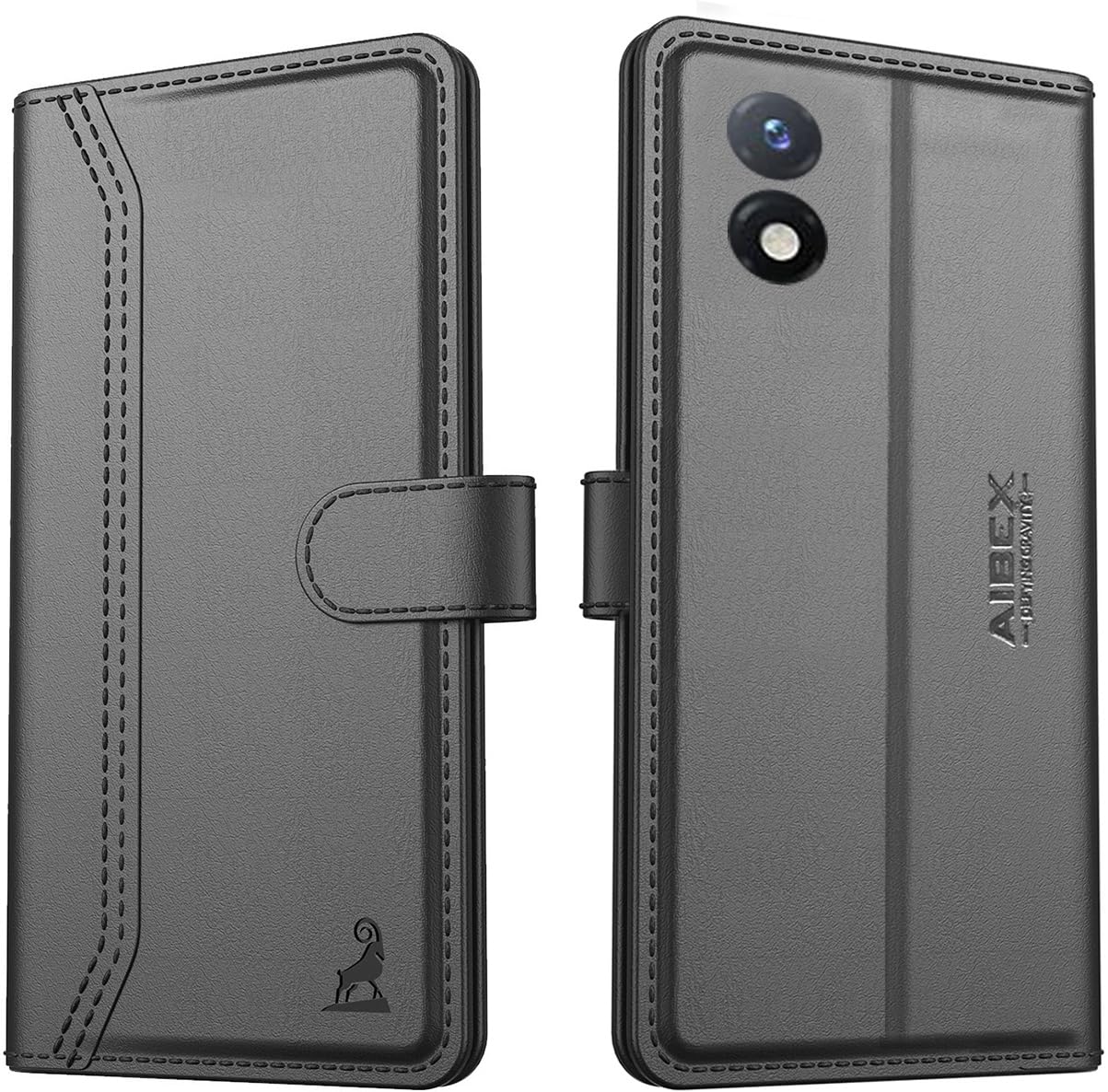AIBEX ® Vivo Y02 / Vivo Y02T Flip Cover Leather Finish | Inside TPU with Card Pockets | Wallet Stand | Complete Protection Flip Case Blue (B0BR1BS157) Amazon Price History, Amazon Price Tracker
