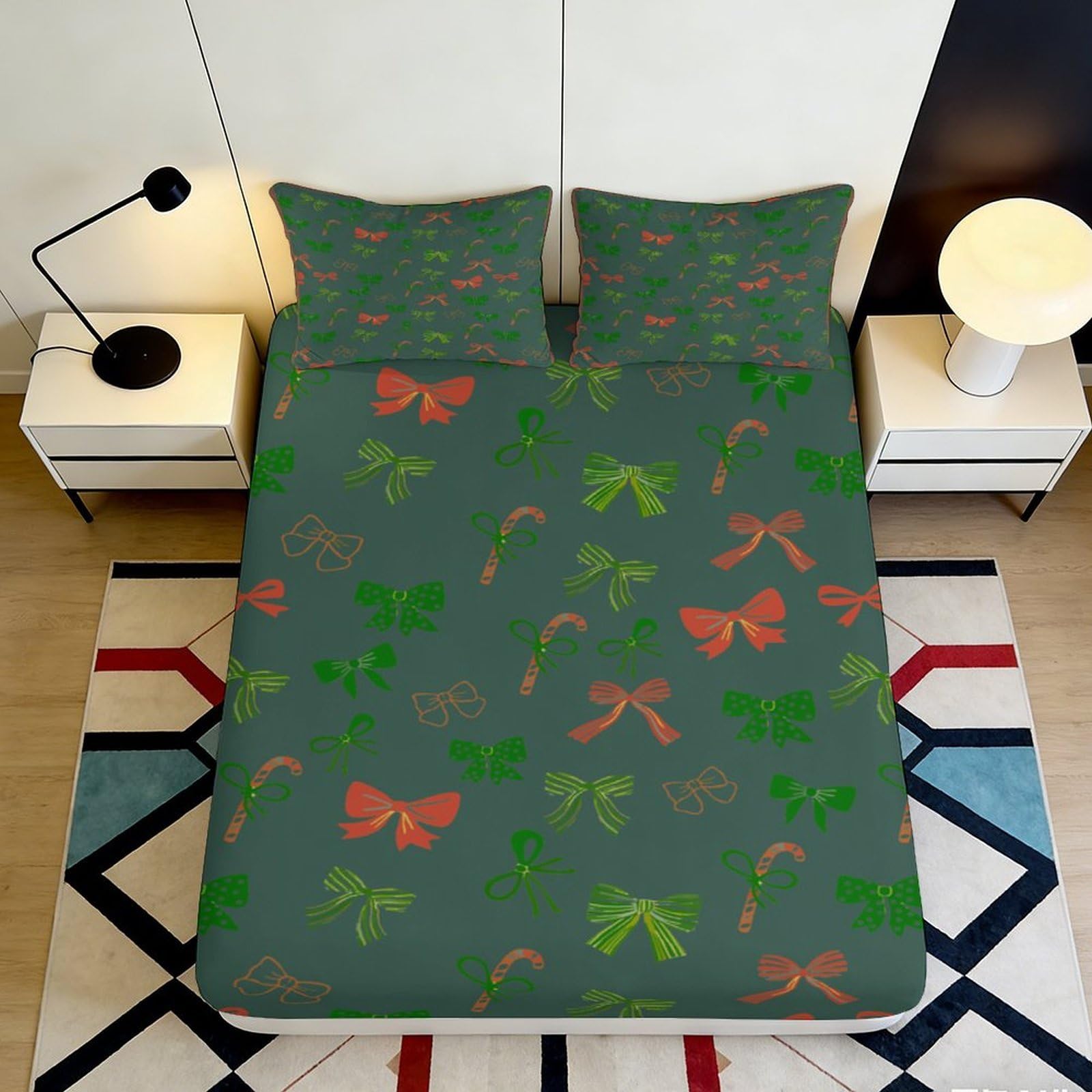 3D Printed Butterfly Leaf Fitted Sheet Microfiber Soft Mattress Cover for Bedroom Guestroom Decor Dustproof 90x200x25cm