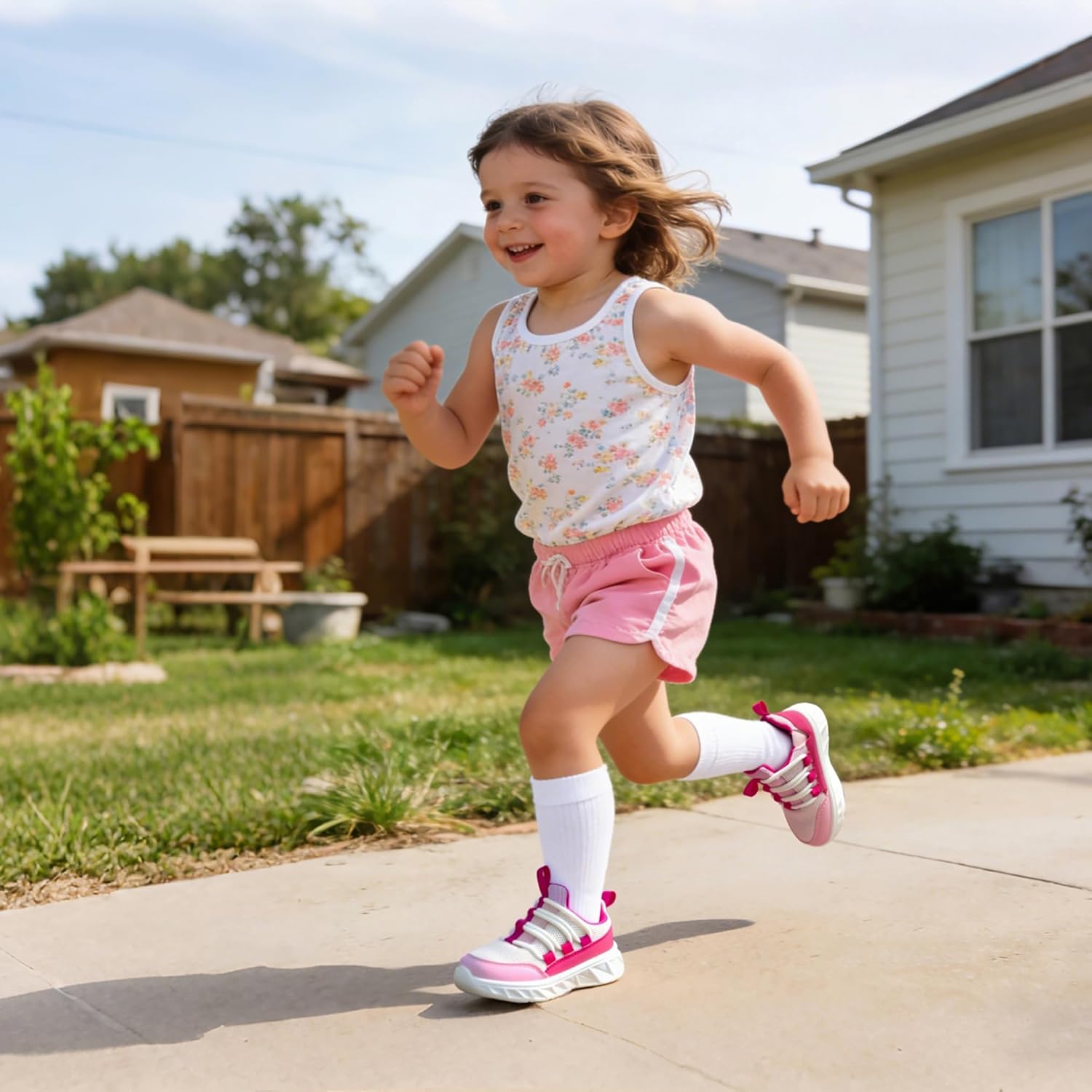 YESKIS Toddler Sneakers for Boys Girls Running Tennis Shoes Kids Lightweight Breathable Mesh Walking Sport Athletic Shoes - Image 3