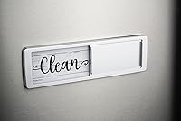 Vista 4 de Imán para lavavajillas que dice señal limpia/sucia - Letreros magnéticos que dicen limpio/sucio - Adhesivo opcional para lavavajillas de acero