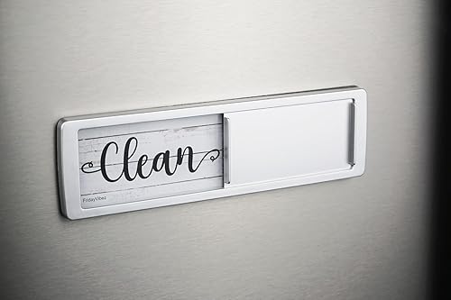 Miniatura 4 de Letrero magnético para lavavajillas Clean Dirty - Letreros magnéticos que dicen limpio/sucio - Adhesivo adhesivo opcional para lavaplatos de acero