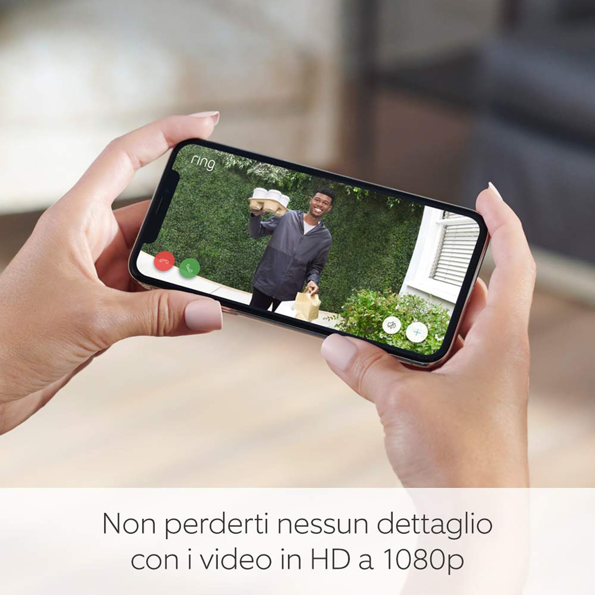 Ring Videocitofono cablato (Video Doorbell Wired) + Chime (3ª gen.) | campanello con telecamera, HD, con cablaggio (occorre il cablaggio del citofono in uso) | Prova gratuita di 30 giorni Ring Home