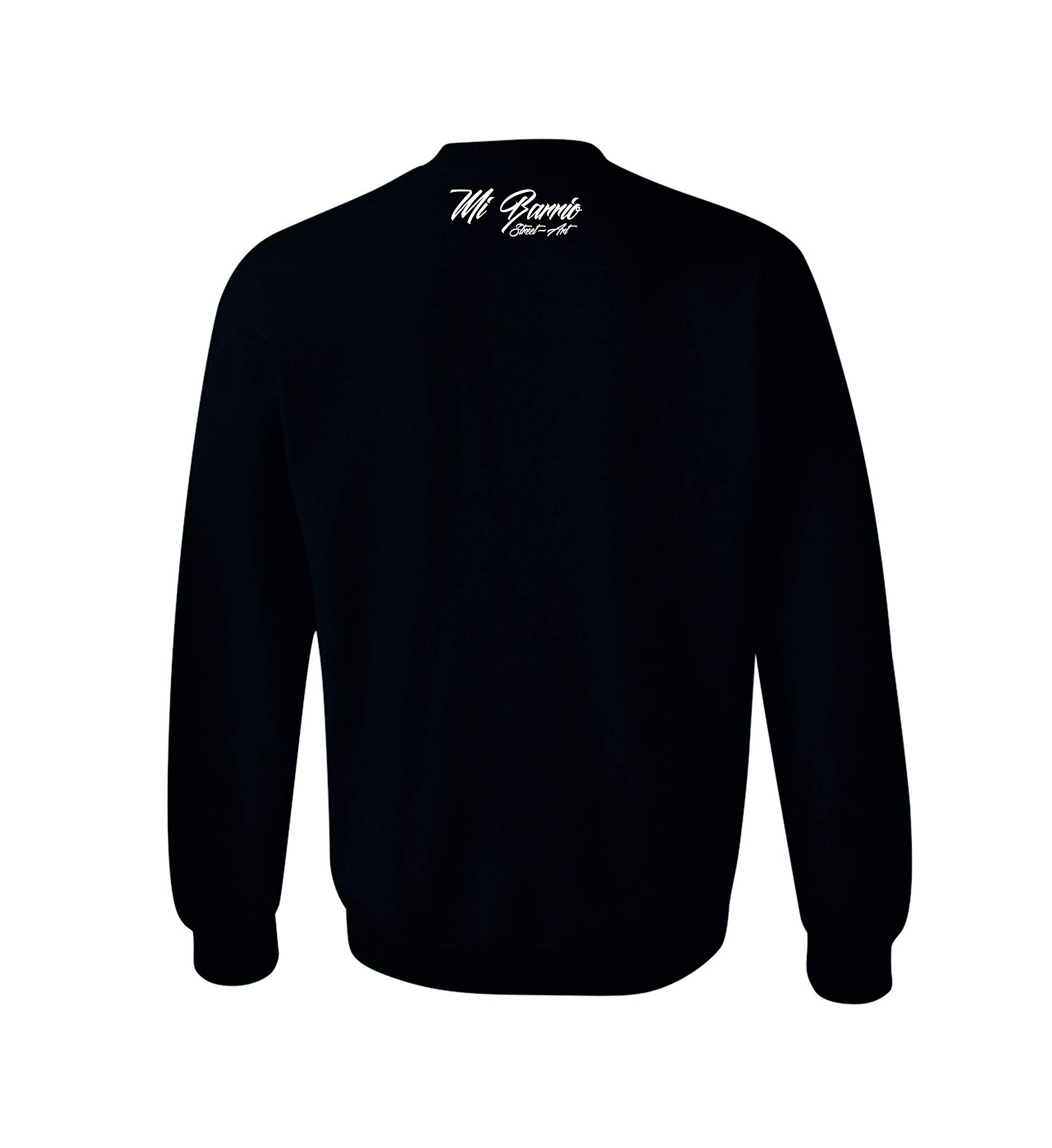 Mi Barrio Kolekcja Art Streetwear 2.1, Skull, męska bluza czarna oer biała