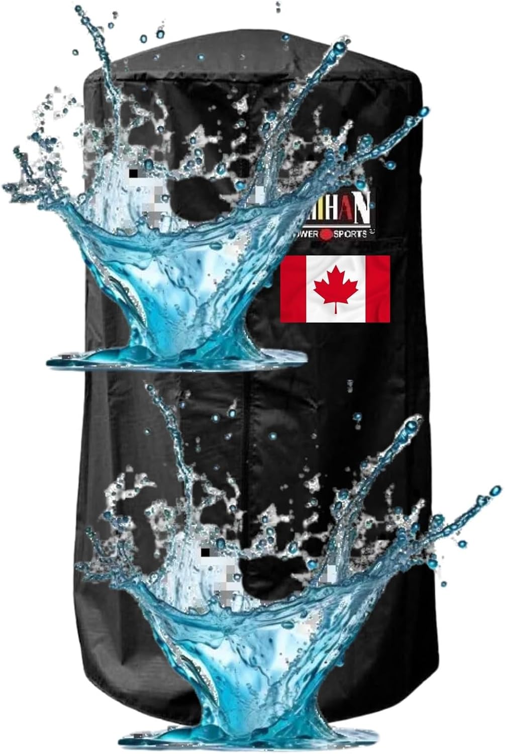 Canada Flag 80inch Shihan Boxing Bag Cover Waterproof BOB - XL Daddy Bag New Mega Size Large Freestanding Punch Bag Outdoor Protection for Your Boxing Bag Opponent Freestanding. MEGA Bag, black