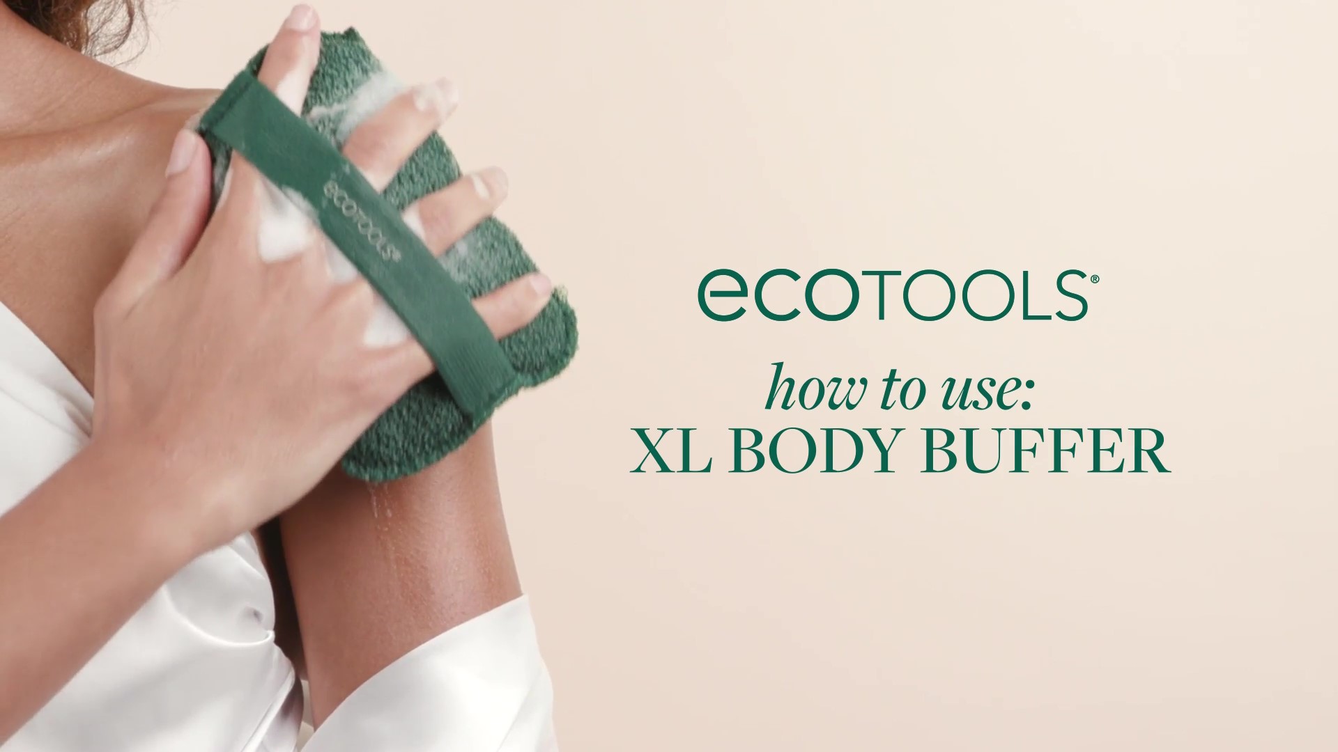 EcoTools Buff + Polish Badebürste – Langer Griff, Doppelseitig, Aus Recyceltem Kunststoff, Tierversuchsfrei