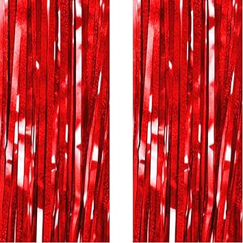 AILEXI 3 Pack Rideaux Métalliques Clinquant Feuille Ange