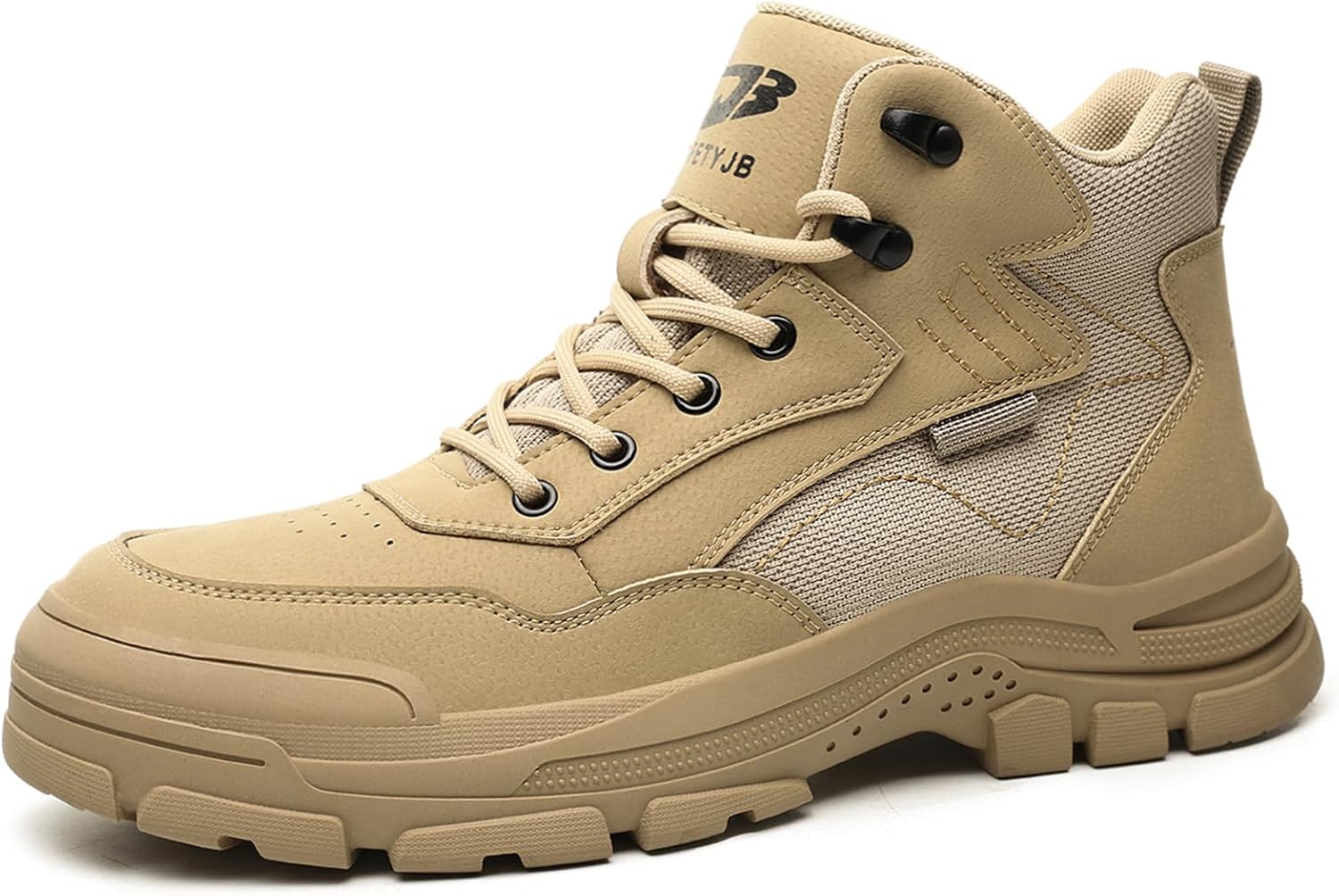 Work Boots for Men,Lightweight Breathable High Top Steel Toe Boots,Indestructible Steel Toe Shoes,Non Slip Safety Work Shoes.
