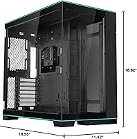 Vista 9 de Lian Li O11D EVO RGB E-ATX - Carcasa de doble cámara para juegos - Tiras de iluminación ARGB - Radiador de hasta 16.535 in - Organización de cables
