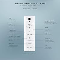 Vista 19 de TOTO® WASHLET® C5 - Asiento de inodoro electrónico con bidé con limpieza de varilla PREMIST y EWATER+, alargado, color algodón blanco - SW3084#01