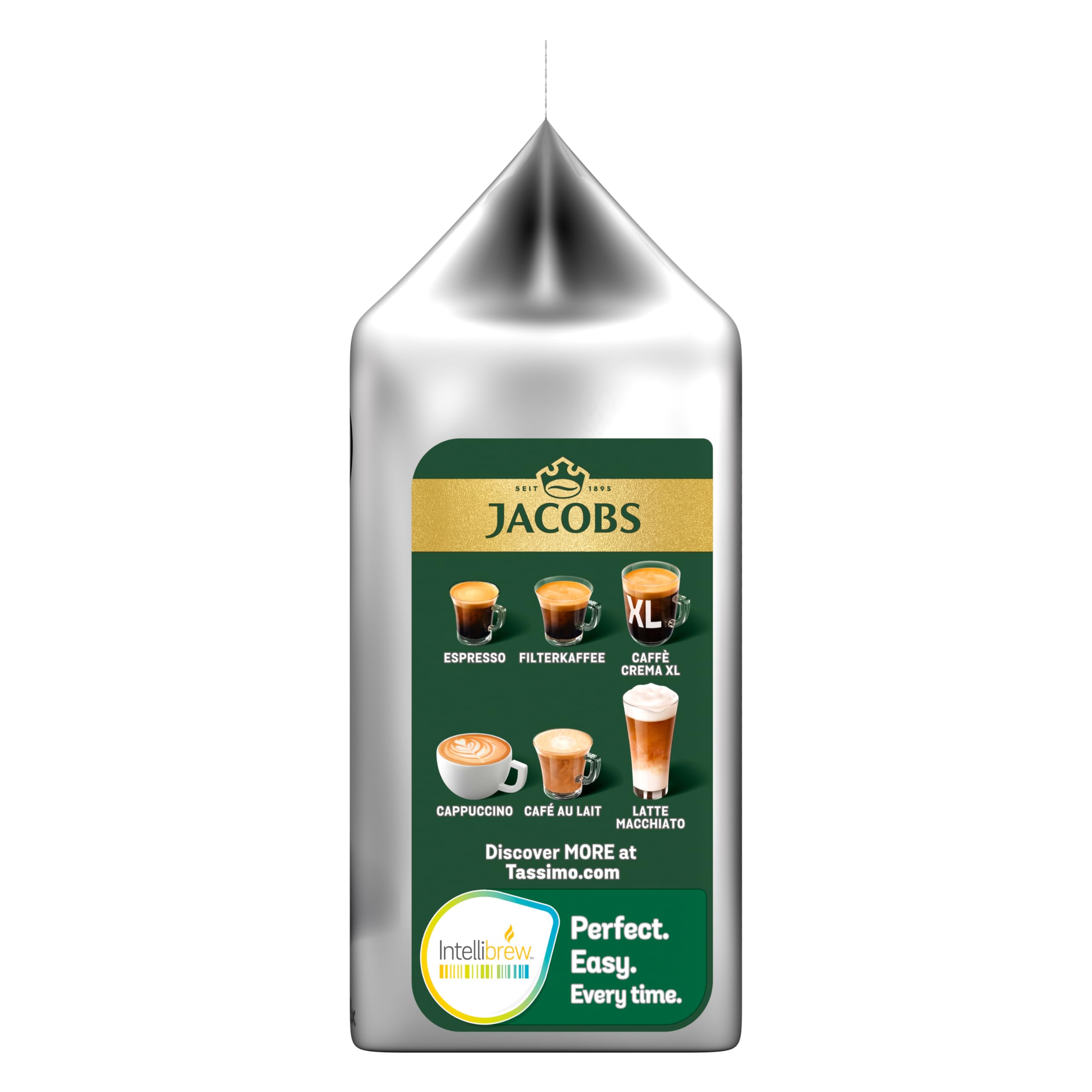 Tassimo Kapseln Jacobs Typ Latte Macchiato Caramel, 5 x 8 Pads, 40 Kaffeekapseln