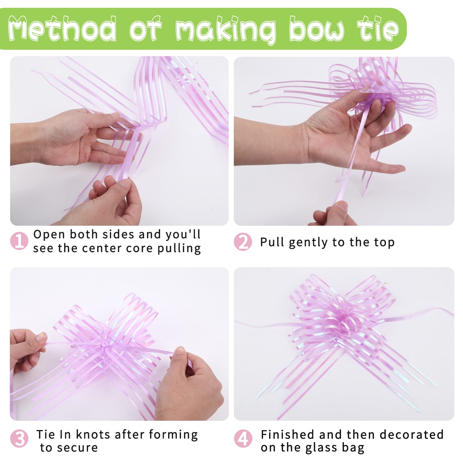 how to tie ribbon on cellophane