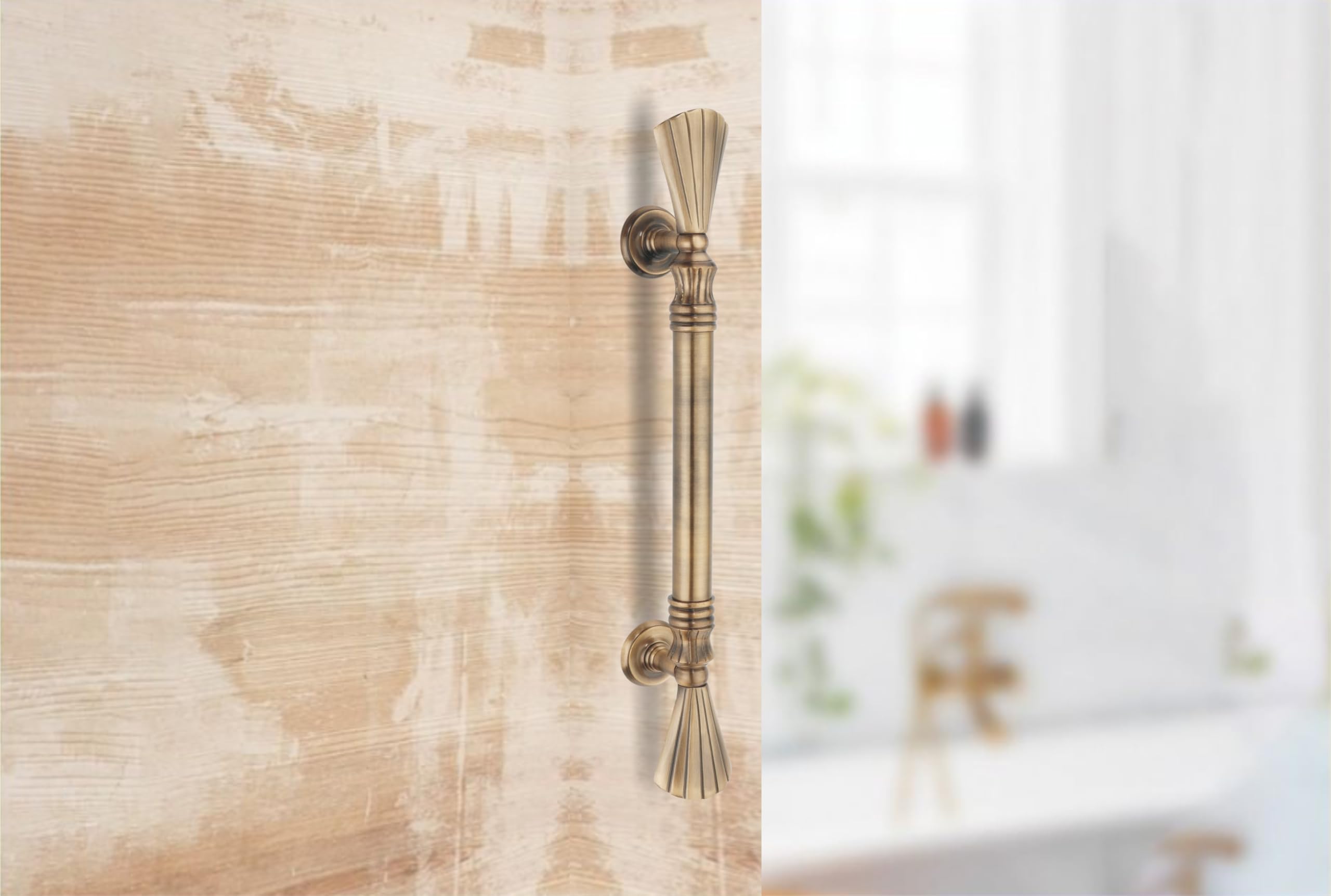 8608 (12 inch) main door pull handle (pack of 1) brass door handle……
