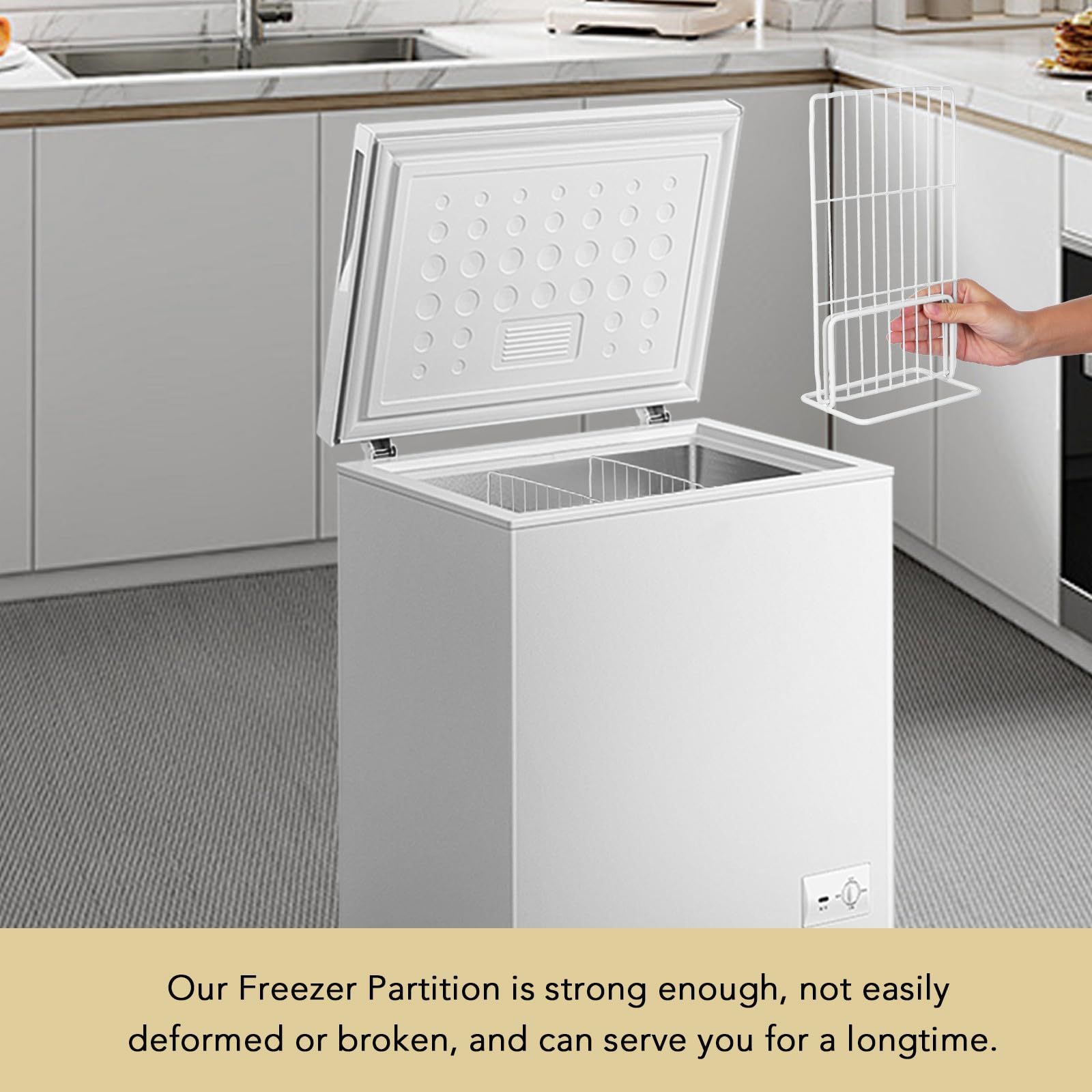 Toyvian 2 Piezas Separador para Congelador Organizador de Estantes Resistente y Compacto para Almacenamiento Interno Refrigeradores y Congeladores