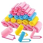 MAQIHAN 36PCS Foam Hair Rollers - Sponge Rollers for Heatless Hair Curler for Short/Long Curling Sleep rolos para cabello Jumbo Large Sponge Curlers Soft Sleeping Thin Hair Curl Overnight rulos