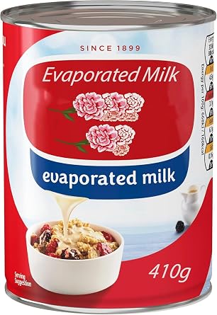Fortified Evaporated Milk, 410g, with Vitamin D and Calcium, Vegetarian Pack of 3