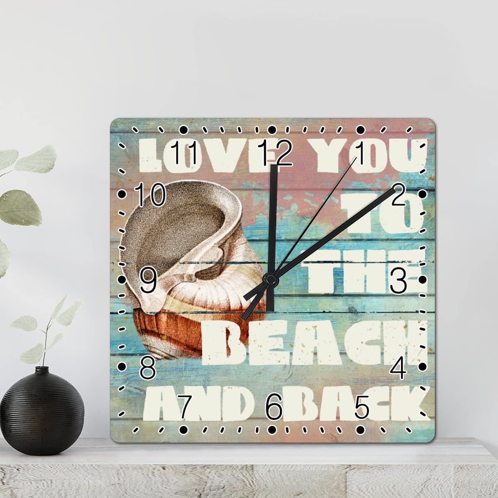 Horloge murale style bord de mer pour salon et cuisine ambiance plage rustique