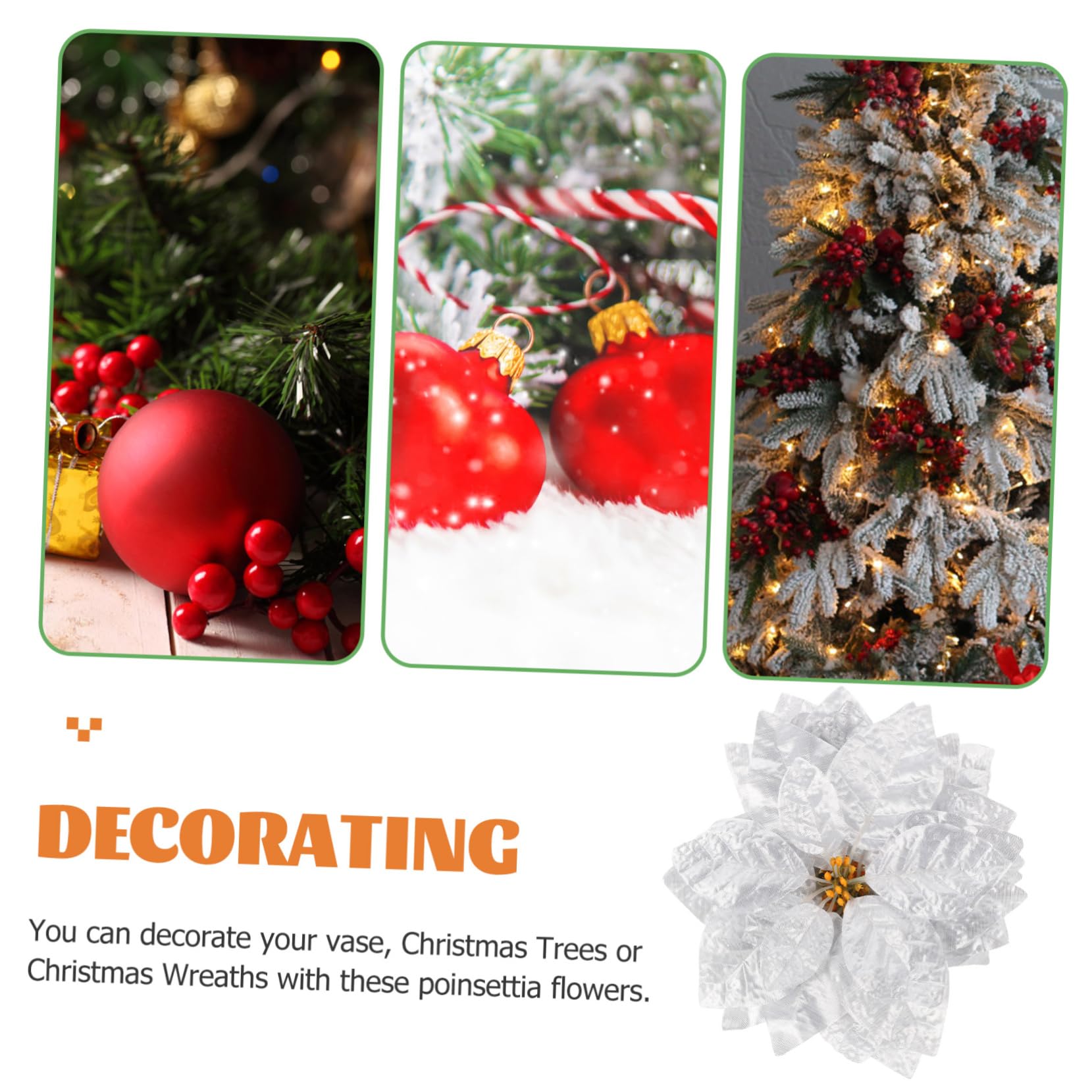 Alipis 84stücke Weihnachtssterne Künstliche Weihnachtsblumen Glitter Dekoration Für Weihnachtsbaum Hochzeiten Und Festlichkeiten Wiederverwendbare Und Lichtgewichtige Poinsettia Blumen