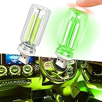 Vista 12 de 2 luces LED USB para automóvil, luces LED regulables al tacto, puerto USB, iluminación ambiental retro para automóvil, luces LED interiores