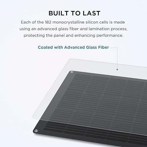 Miniatura 5 de EF ECOFLOW Panel solar flexible de 100 W con módulos solares de alta eficiencia, impermeabilización IP68, para kits de paneles solares fuera de la