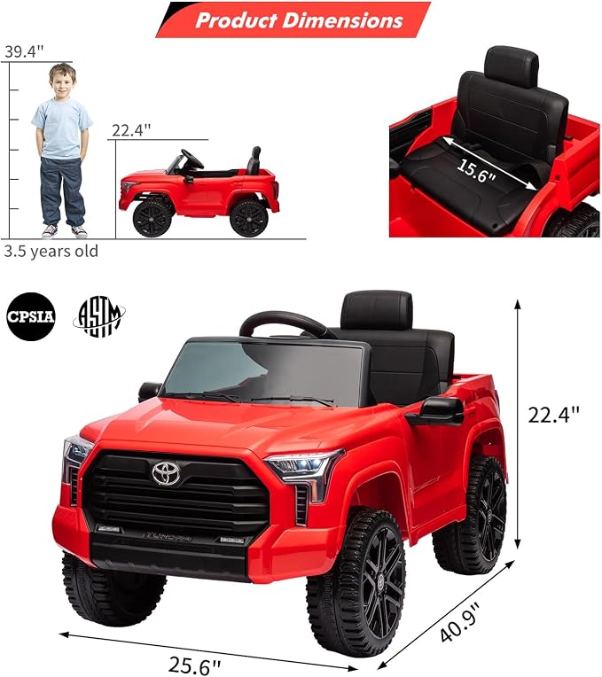Carro Eléctrico para Niños Toyota Tundra 12V miniatura 3