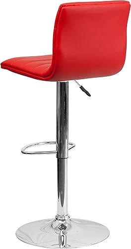 Miniatura 48 de Flash Funiture silla de bar ajustable con base cromada, Vinilo, Negro Negro -,Blanco,Marrón,Borgoña,Verde,Gris,Naranja,Púrpura,Rojo