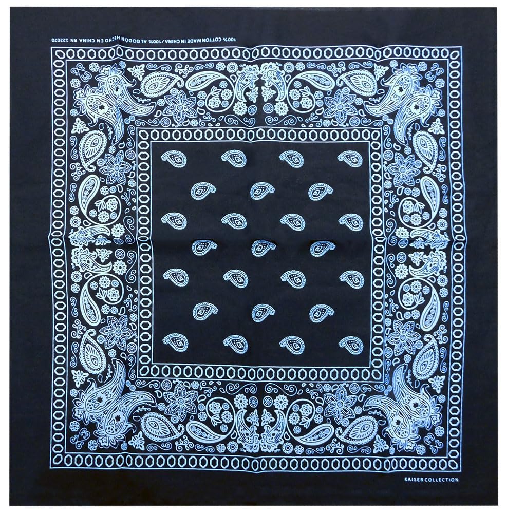 Trade Winds Black Paisley Cotton 22