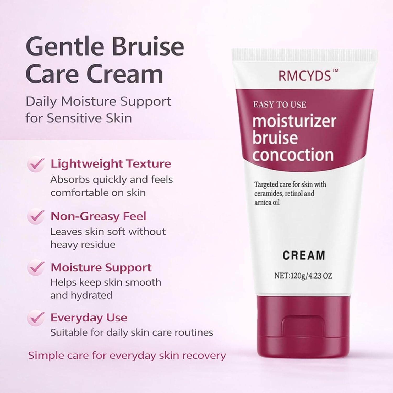 Bruise Cream with Vitamin K|Moisturizing & Firming Formula for Arms, Legs & Hands|Restores Fragile Skin with Anti-Wrinkle Benefits (Scentless)