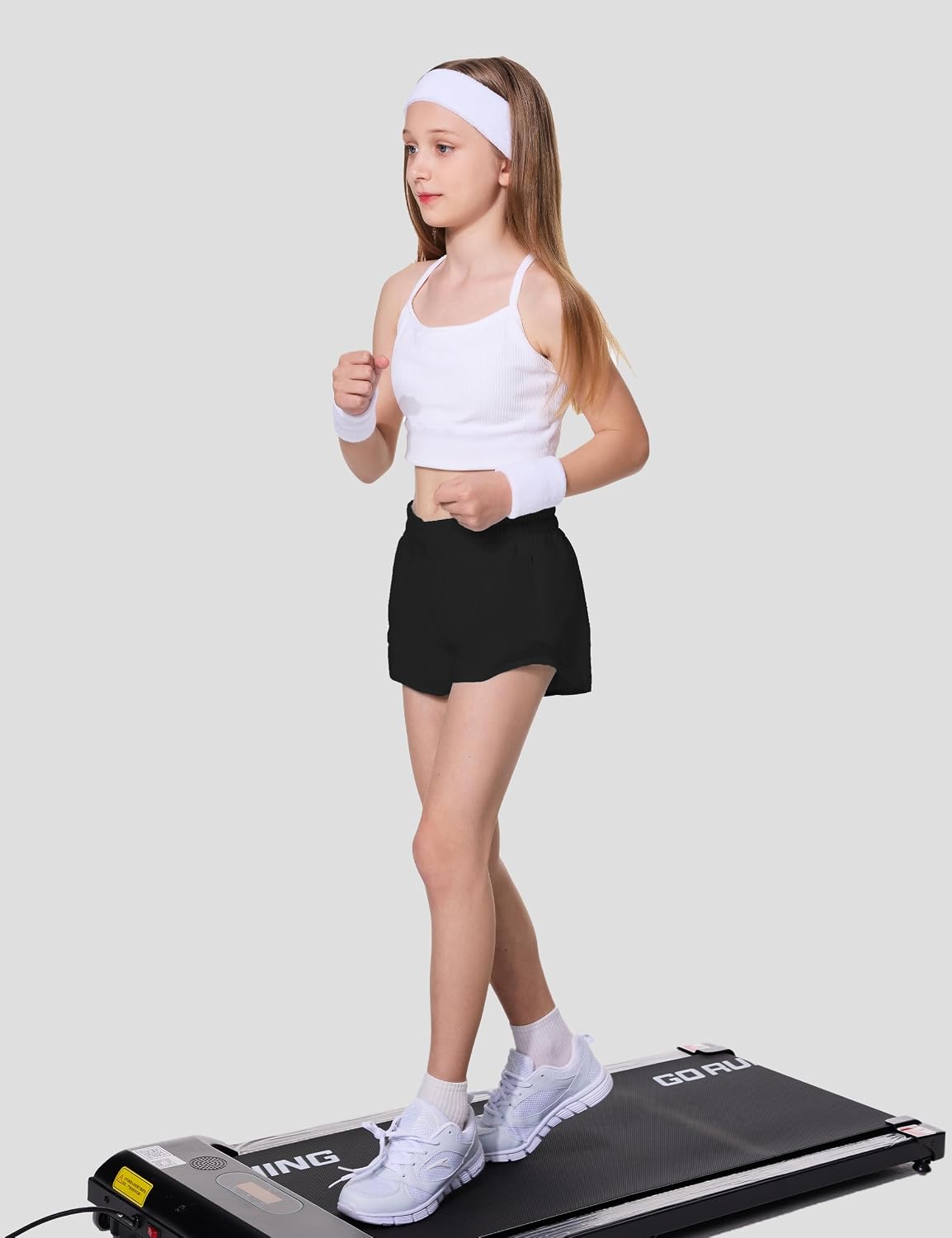 Girls Athletic Shorts with Zipper Pocket for Teens Running Workout Short with Mesh Liner Quick Dry Casual Shorts