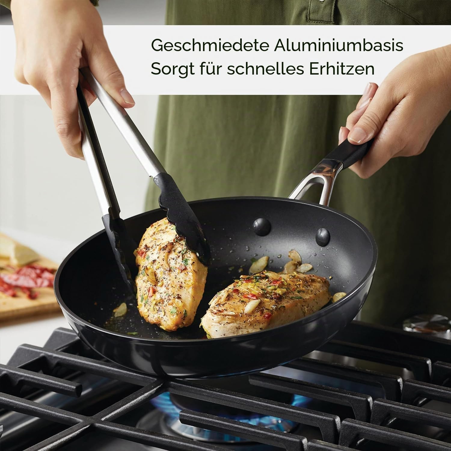 KitchenAid Kochgeschirr-Set, harteloxiert, antihaftbeschichtet, 10-teilig, mattschwarz
