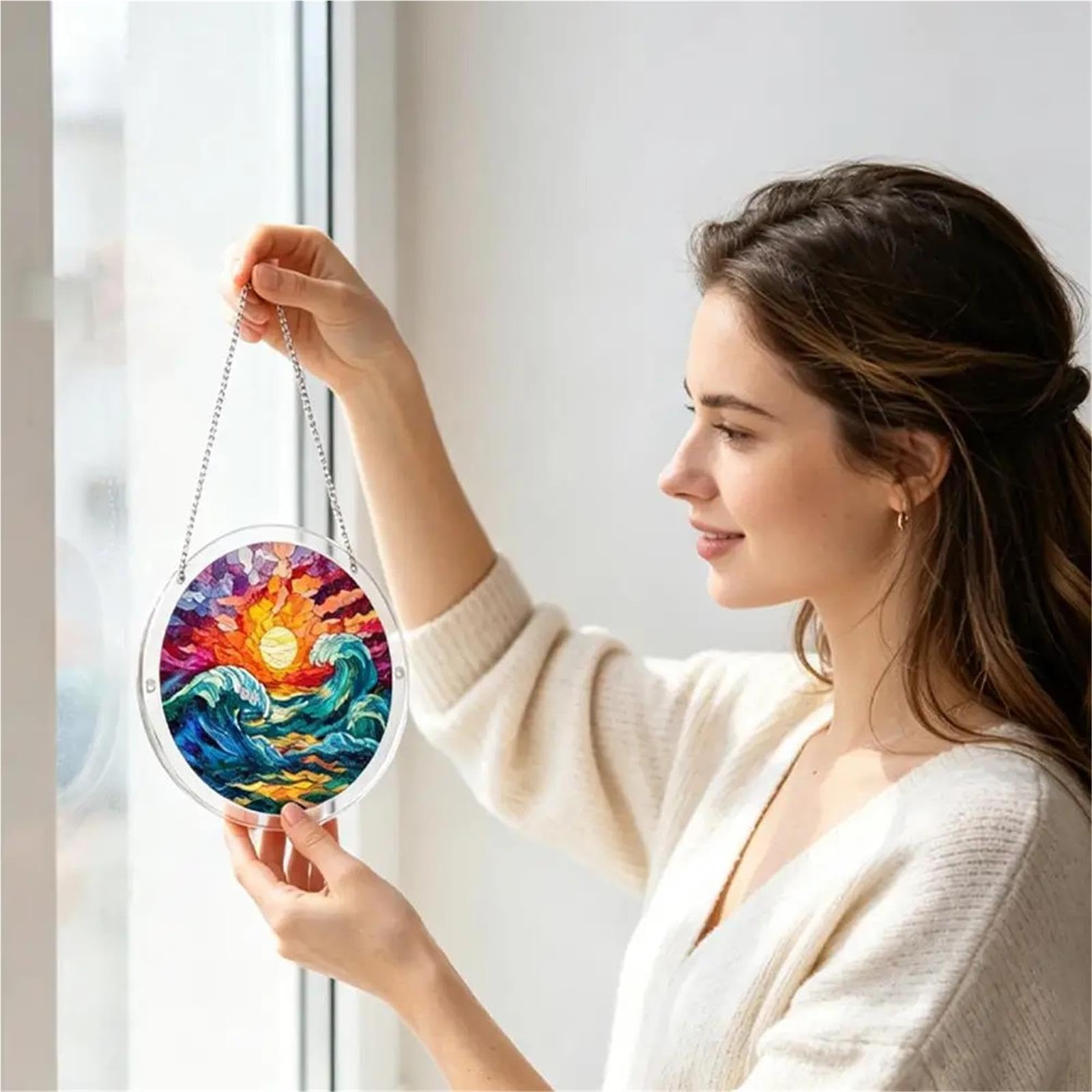 Puzzle acrilico Suncatcher da appendere alla finestra