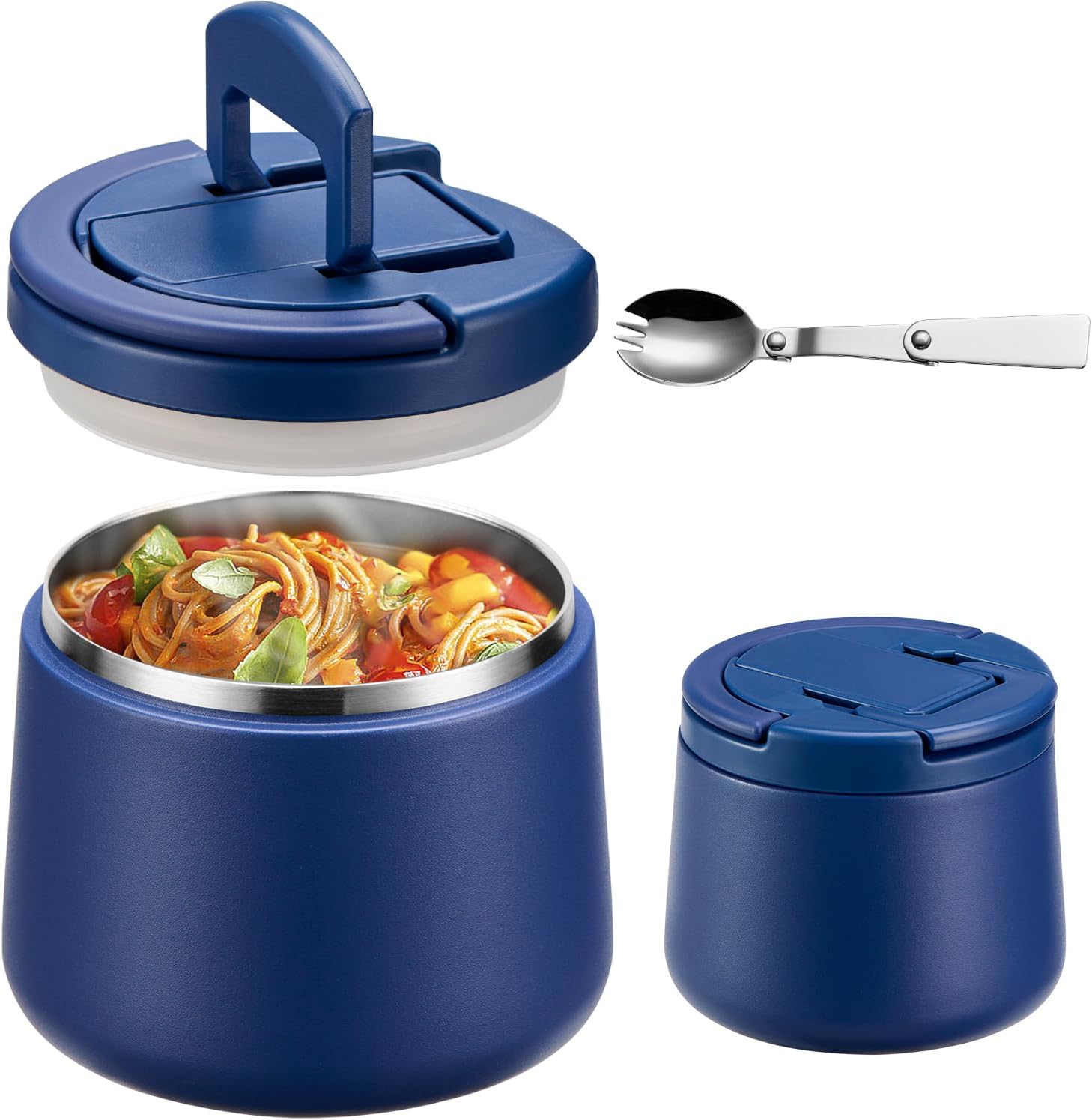 $42 14oz Insulated Food Jar with Buckle Lid, Blue