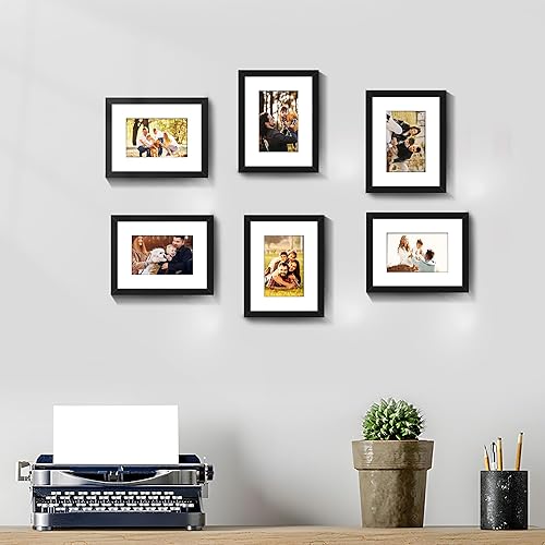 Miniatura 419 de Picrit - Juego de 12 portarretratos de 5 x 7 pulgadas para colgar en la pared o exhibir sobre una mesa, para fotos de 4 x 6 con paspartú o 5 x 7