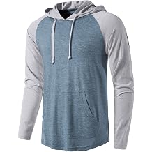 SIR7 Mens Gym Workout Active Long Sleeve Pullover Lightweight Hoodie Casual Hooded Sweatshirts